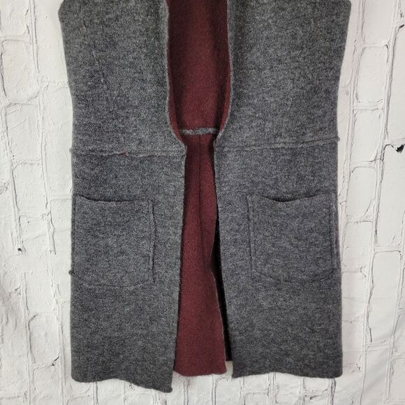 Anthropologie Moth Morris wool blend open front duster sleeveless sweater vest - Picture 7 of 11